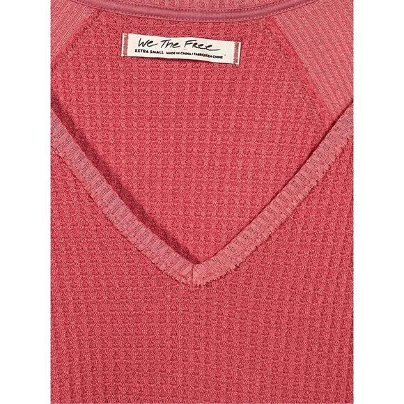 Free People Women’s We The Free Santa Clara Thermal Top Pink Size XS NWOT - Picture 6 of 9
